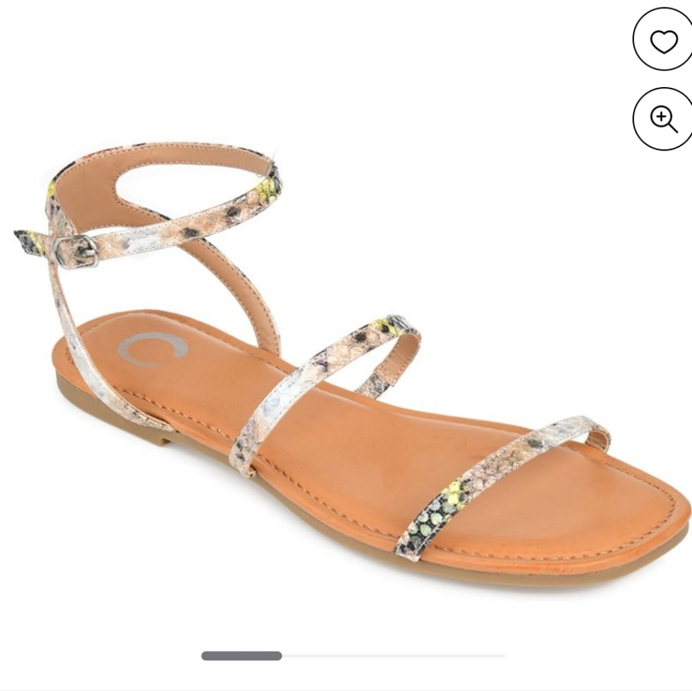 New Journee Collection Womens Comfort Foam Libbie Sandal size 8 snake